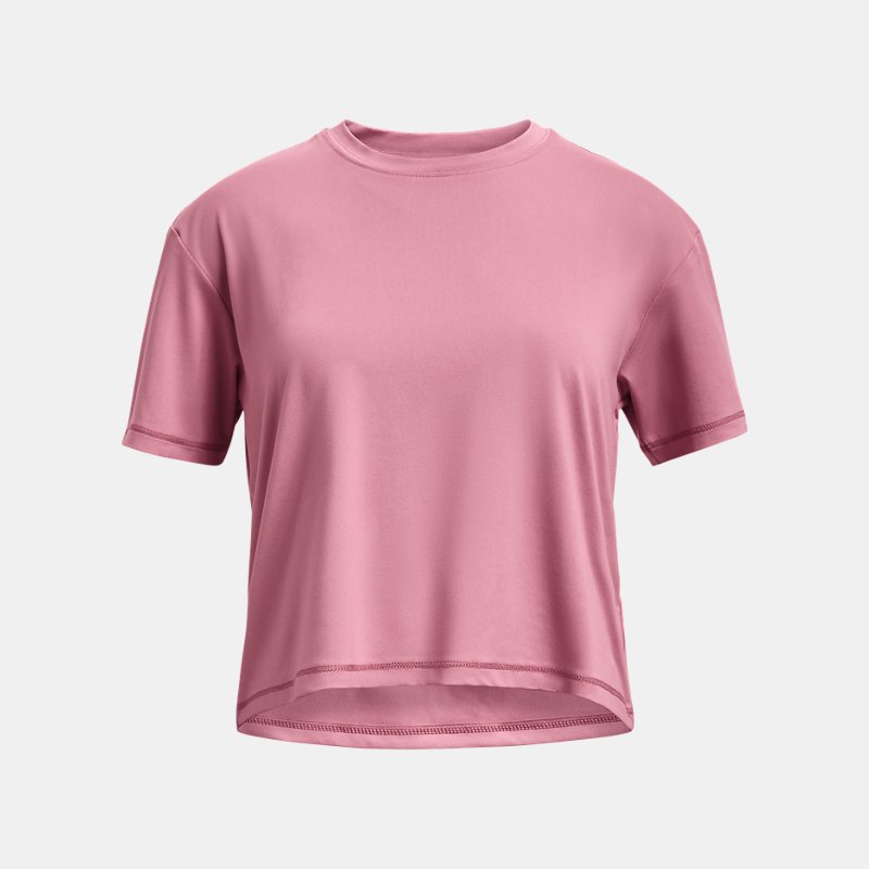 Girls' Under Armour Motion Short Sleeve Pink Elixir / White YXL (63 - 67 in)